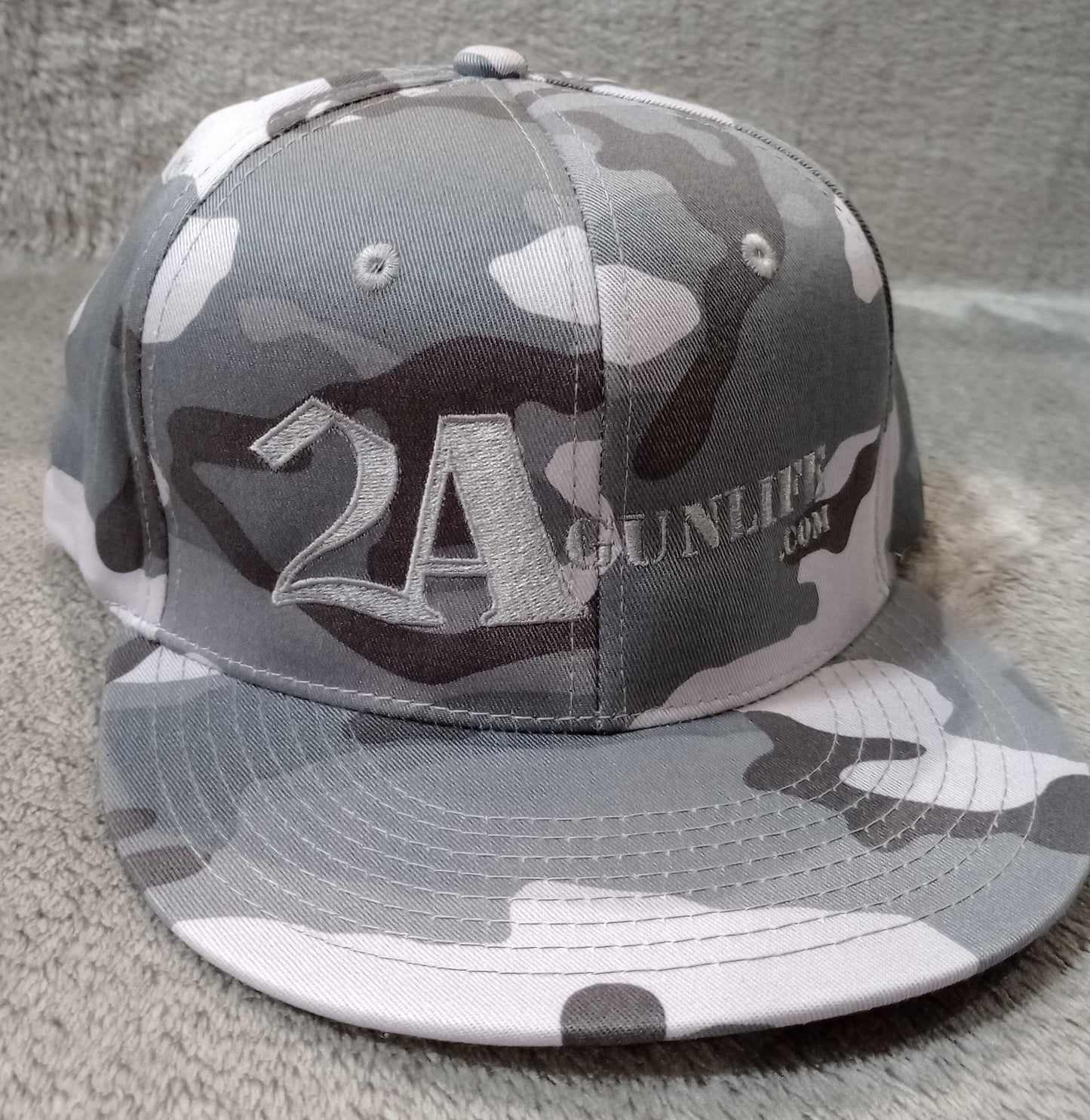 Flat Bill Snap Back Hat-Urban Gray Camo